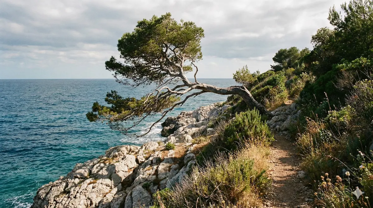 arbre sentier de tire poil
