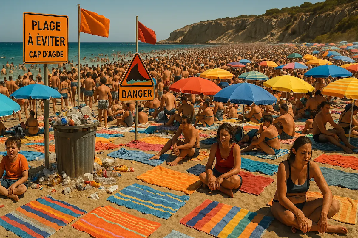 plage à éviter au cap d'agde